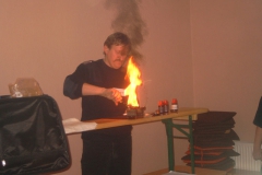 Brandschutzerziehung beim Kindergottesdienst 2003